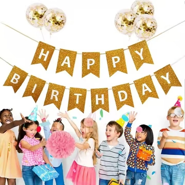 HAPPY BIRTHDAY GLIITER BANNERV CUT