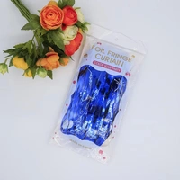 MADE IN CHINA Foil Rain Curtain (Shiny Metallic) BLUE