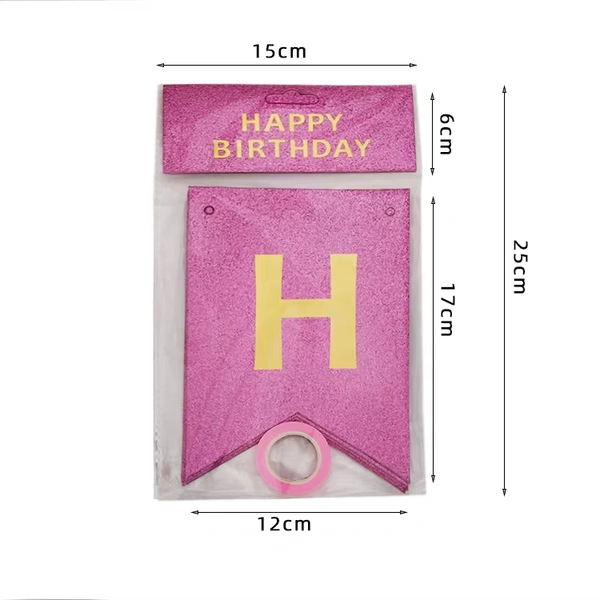 HAPPY BIRTHDAY GLIITER BANNERV CUT