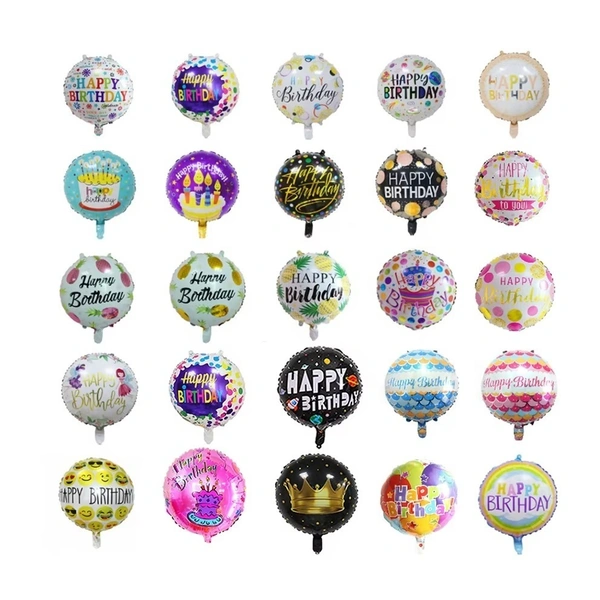 HAPPY BIRTHDAY PRINT ROUND FOIL BALLOON