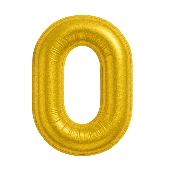 KIWI PARTY "O" ALPHABET/LETTER GOLDEN FOIL BALLOON 16 INCH
