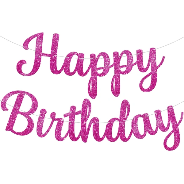 HAPPY BIRTHDAY GLIITER BANNER CURSIBE