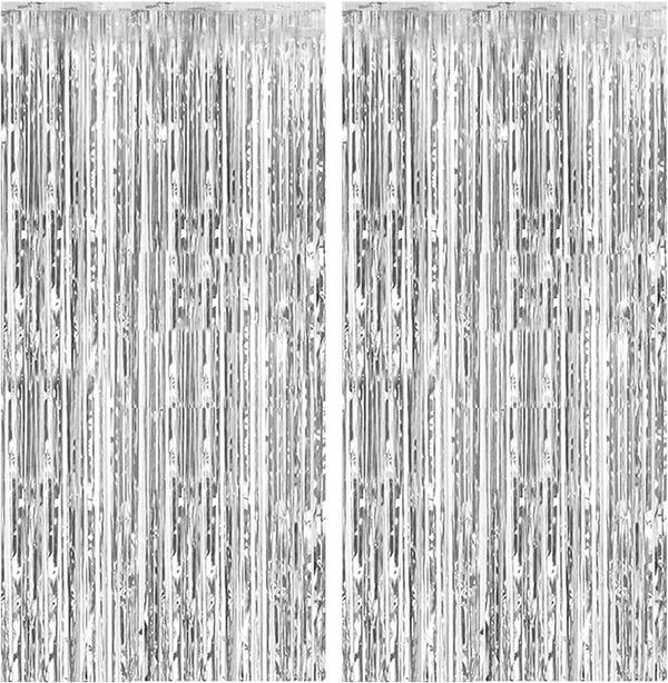 MADE IN CHINA Foil Rain Curtain (Shiny Metallic) SILVER