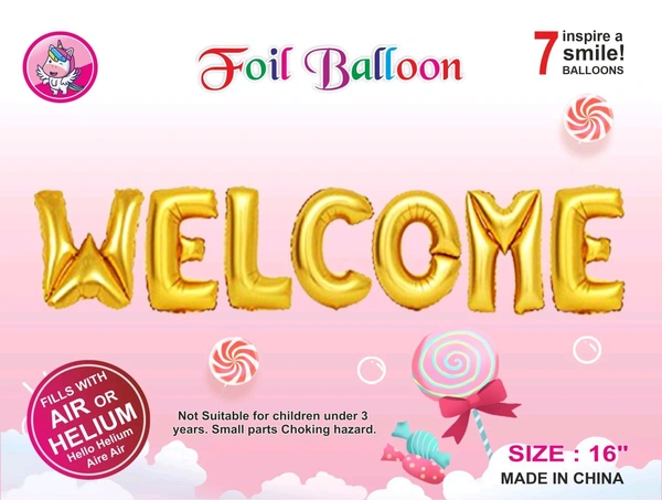 WELCOME FOIL BALLOONS