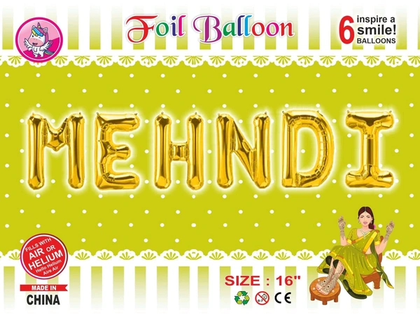 MEHNDI FOIL BALLOONS