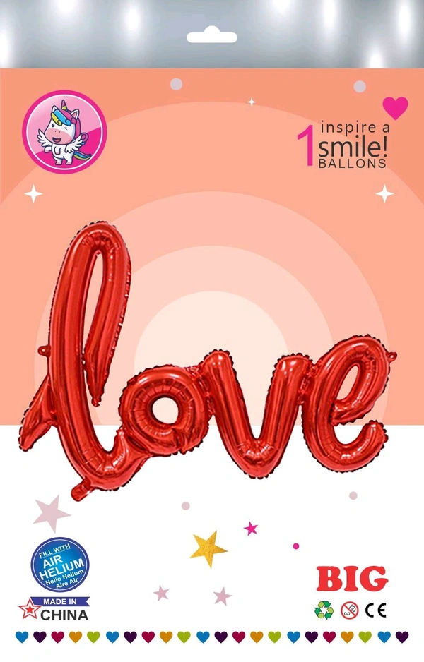 LOVE BIG ONE PCS CARD PACK 32INCH
