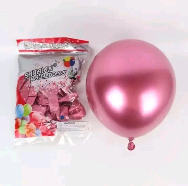 SHUAIAN BALLOONS Red Rose Color chrome Balloon 50 pcs Pack