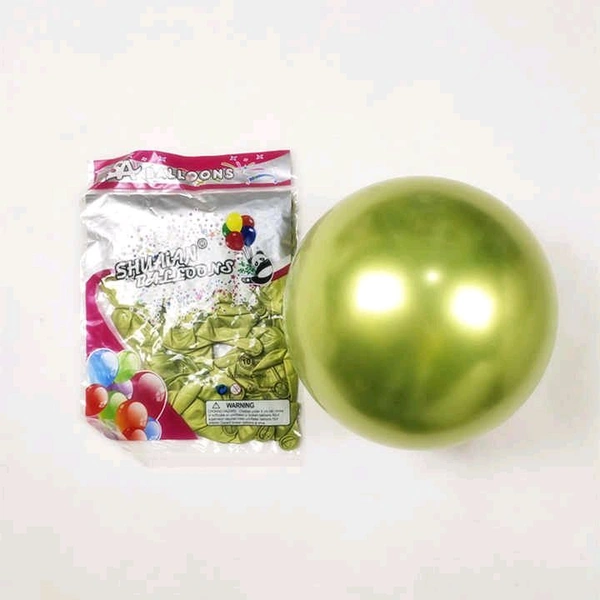 SHUAIAN BALLOONS Green  Color chrome Balloon 50 pcs Pack