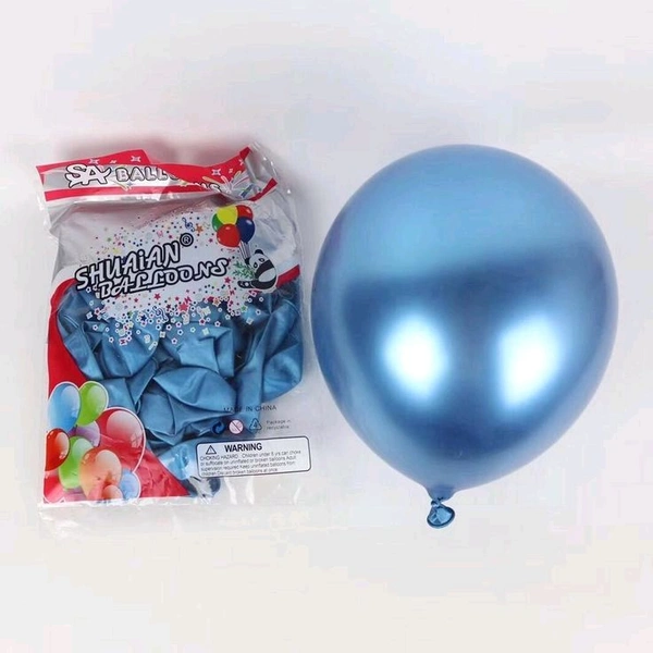 SHUAIAN BALLOONS Dark Blue Color chrome Balloon 50 pcs Pack