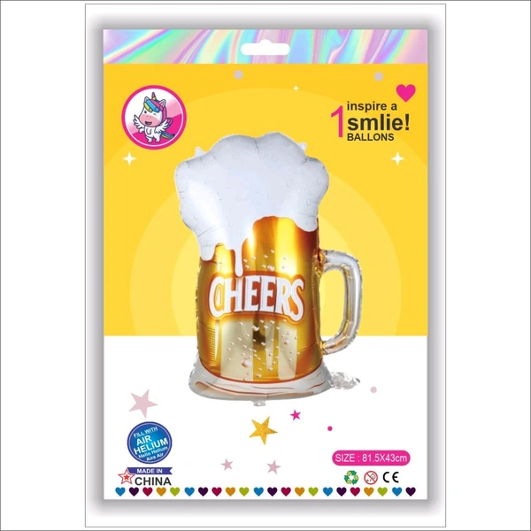 Beer Glass Bottle Foil Balloon 32 Inch