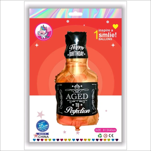 Whisky Glass Foil Balloon 32 Inch