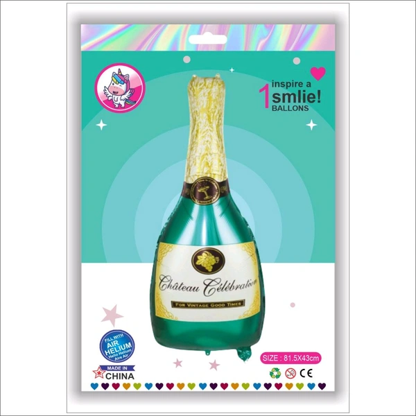 Champagne Bottle Foil Balloon 32 Inch
