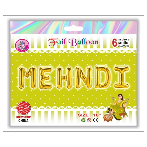 Mehendi Foil Balloon