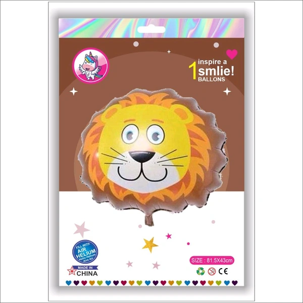 Lion Face Foil Balloon 