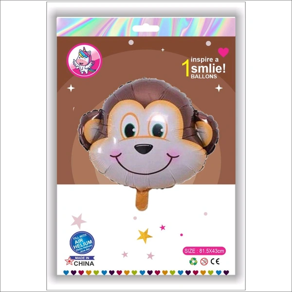 Monkey  Face Foil Balloon 