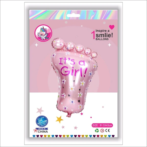 Leg  Pink Foil Balloon 