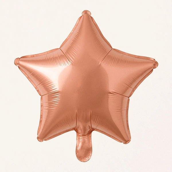 KIWI PARTY Rose Gold  Star Foil Balloon –18INCH  Single Piece with Card Packaging