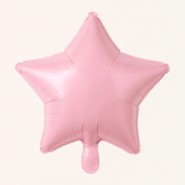 KIWI PARTY Light Pink  Star Foil Balloon –18INCH  Single Piece with Card Packaging