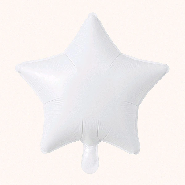 KIWI PARTY White Star Foil Balloon –18INCH  Single Piece with Card Packaging