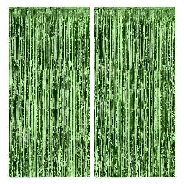 MADE IN CHINA Foil Rain Curtain (Shiny Metallic) GREEN COLOR