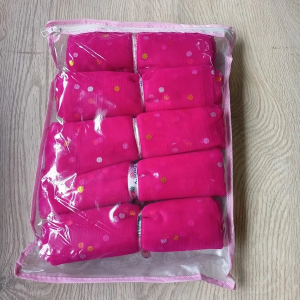 KIWI PARTY PINK  COLOR Polka Dot Decorative Net Rolls – 5 Meter Each (5 Rolls Per Pack)