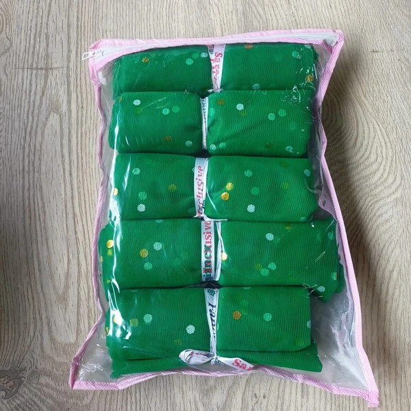 KIWI PARTY DARK GREEN COLOR Polka Dot Decorative Net Rolls – 5 Meter Each (5 Rolls Per Pack)