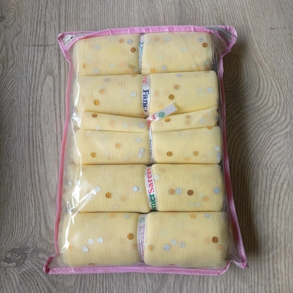 KIWI PARTY CREAM COLOR Polka Dot Decorative Net Rolls – 5 Meter Each (5 Rolls Per Pack)