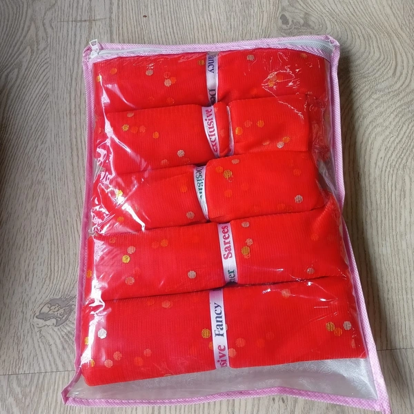 KIWI PARTY RED Polka Dot Decorative Net Rolls – 5 Meter Each (5 Rolls Per Pack)