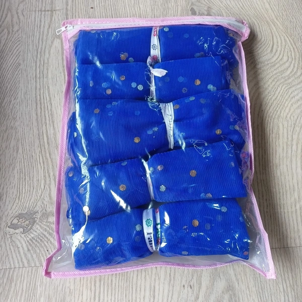 KIWI PARTY ROYAL BLUE Polka Dot Decorative Net Rolls – 5 Meter Each (5 Rolls Per Pack)