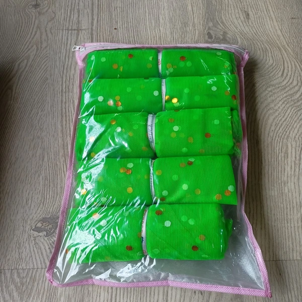 KIWI PARTY PARROT GREEN Polka Dot Decorative Net Rolls – 5 Meter Each (5 Rolls Per Pack)