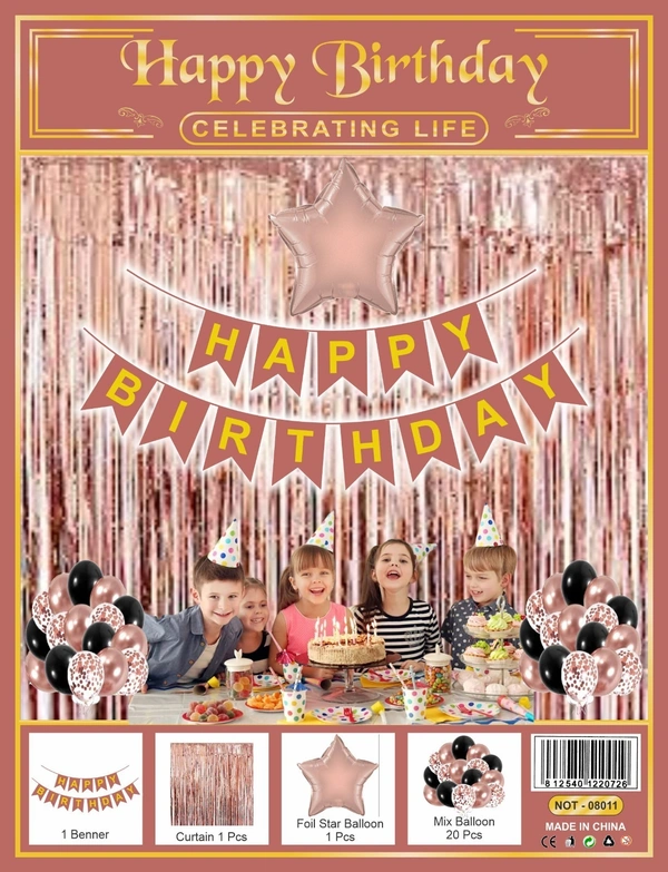 KIWI PARTY  BIRTHDAY COMBO (1 STAR+ 1 CURTAIN+ 20 PCS BALLOON)