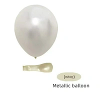 WHITE COLOUR 25 PCS  METALLIC BALLOON 