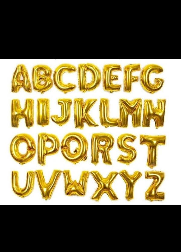 16 INCH ALPHABET GOLDEN COLOR