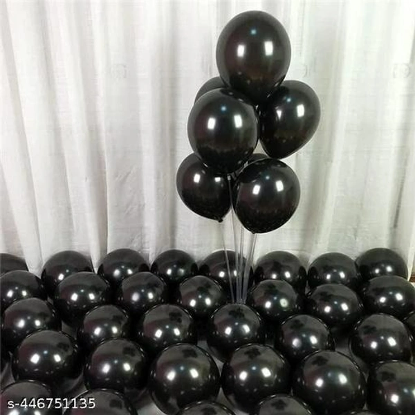 BLACK COLOUR 25 PCS  METALLIC BALLOON 