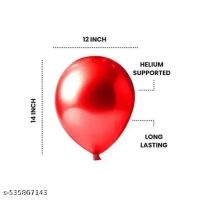 RED COLOUR 25 PCS  METALLIC BALLOON 
