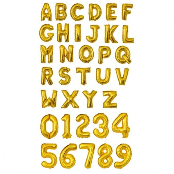 16 INCH ALPHABET GOLDEN COLOR