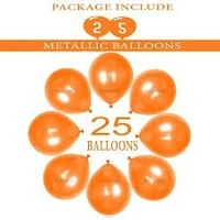 ORANGE COLOUR 25 PCS  METALLIC BALLOON 
