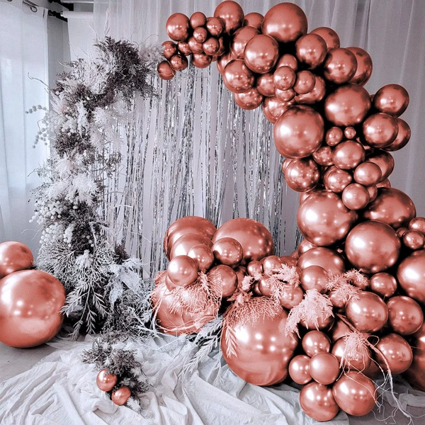 SHUAIAN BALLOONS Red Rose Color chrome Balloon 50 pcs Pack