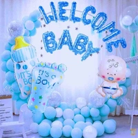 Welcome Baby Blue Foil Balloon