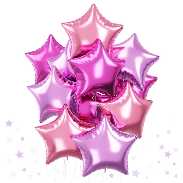 KIWI PARTY Dark Pink Star Foil Balloon –18INCH  Single Piece with Card Packaging