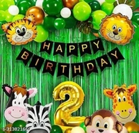 Kiwi Party  6 Pcs Jungle Theme Foil Balloon