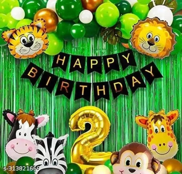 Kiwi Party  6 Pcs Jungle Theme Foil Balloon