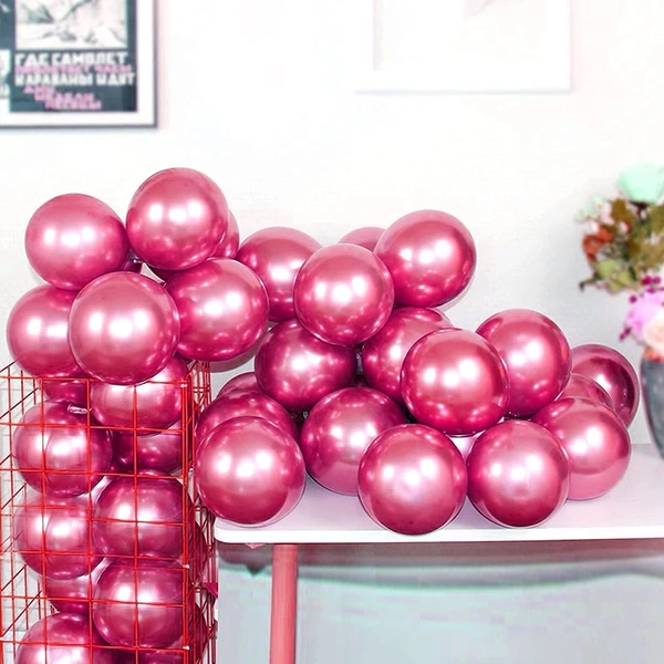 SHUAIAN BALLOONS Pink Color chrome Balloon 50 pcs Pack