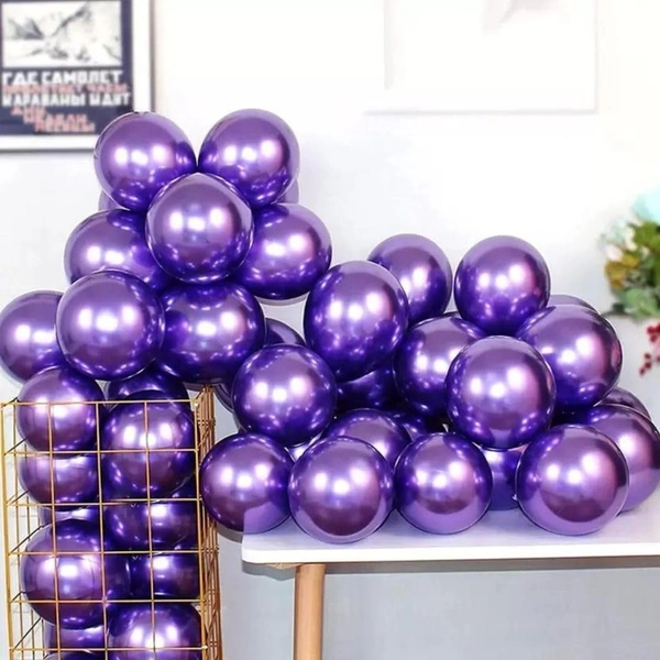 SHUAIAN BALLOONS Purple Color chrome Balloon 50 pcs Pack
