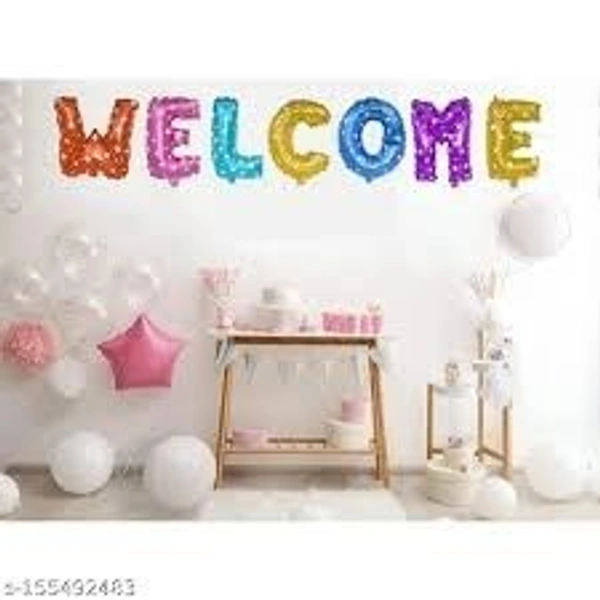 Kiwi Party  Welcome Foil Balloon Multi Color Color