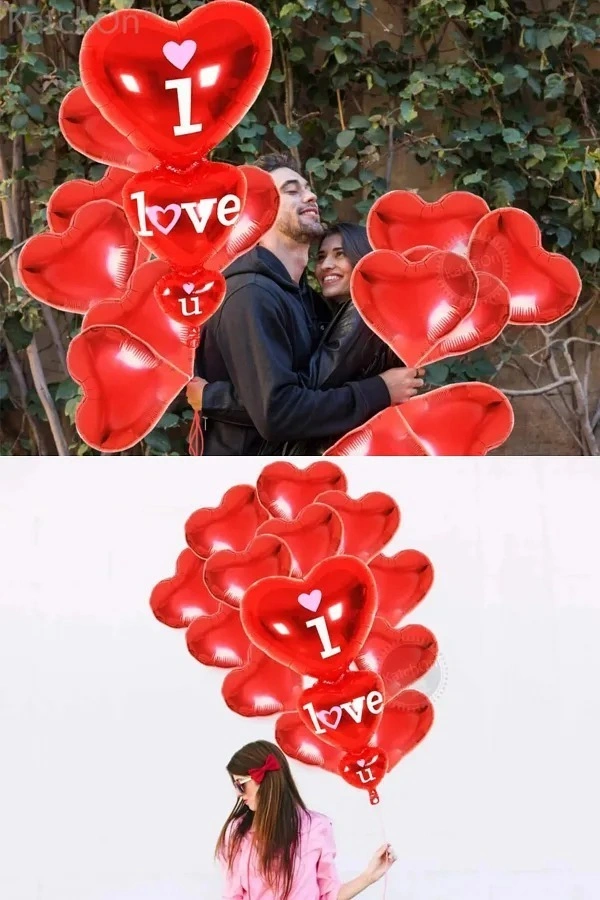 Kiwi Party  Love 3 Heart Foil Balloon