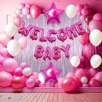 Welcome Baby Pink Foil Balloon