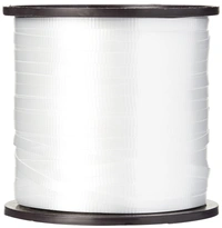 KIWI PARTY  WHITE  COLOR CURL RIBBON 10 YARD