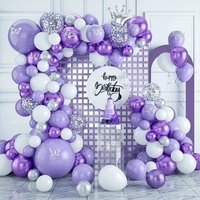 SHUAIAN BALLOONS Purple Color chrome Balloon 50 pcs Pack