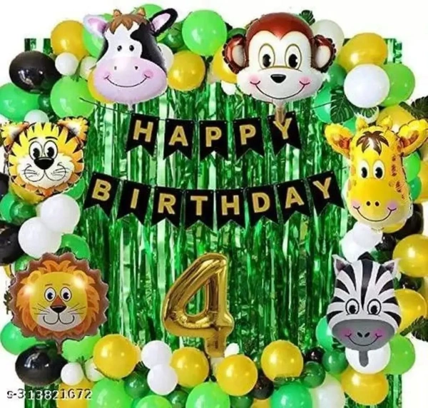 Kiwi Party  6 Pcs Jungle Theme Foil Balloon